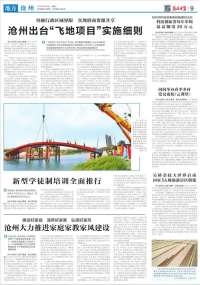 突破行政区域界限 实现招商资源共享 沧州出台“飞地项目”实施细则