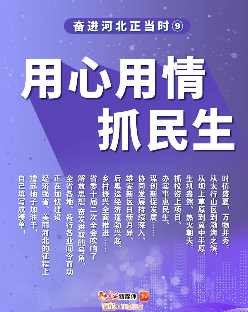 冀云海报丨奋进河北正当时⑨用心用情抓民生