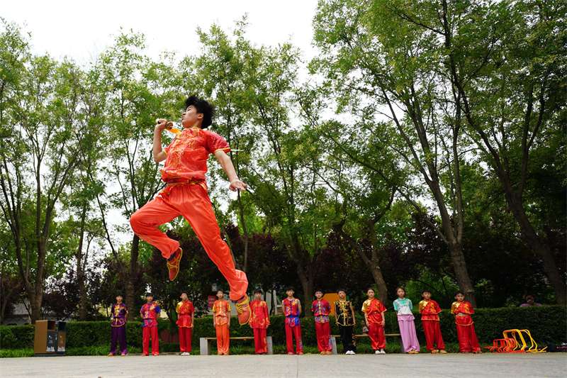河北清河：学非遗武术 过快乐暑假