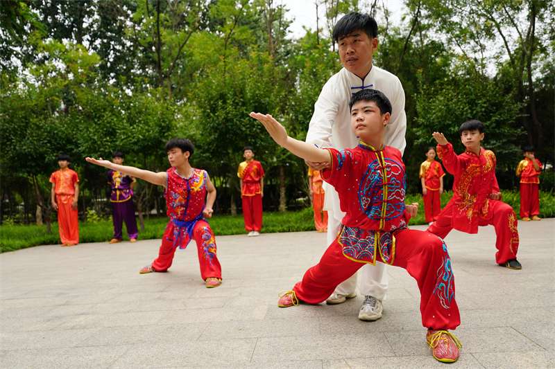 河北清河：学非遗武术 过快乐暑假