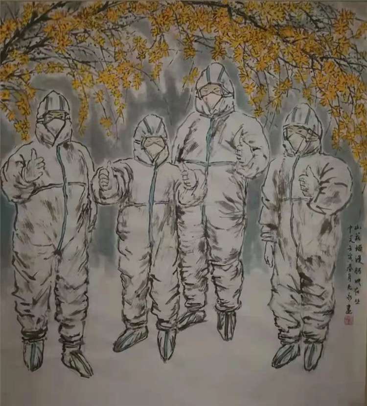 “艺”起战“疫”！丹青凝爱 水墨赞英雄