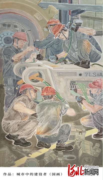 河北石家庄：“万亿城市 青年建功”美术展活动火热开展