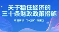 动漫解读“1+20”政策②｜关于稳住经济的三十条财政政策措施