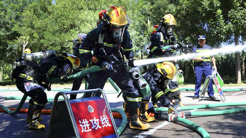 河北衡水开展消防执勤岗位比武竞赛