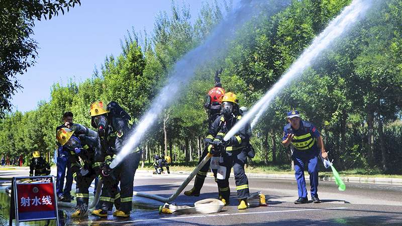 河北衡水开展消防执勤岗位比武竞赛