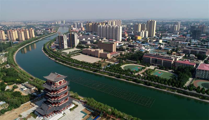 河北行唐：引水增绿 打造县域生态风景带