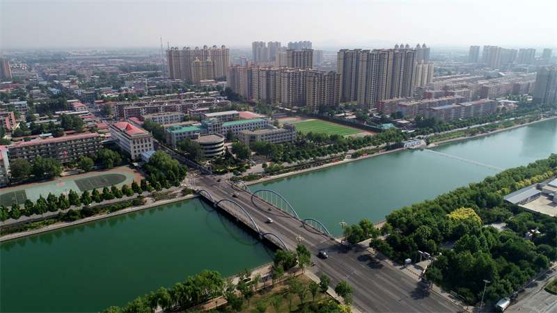 河北行唐：引水增绿 打造县域生态风景带