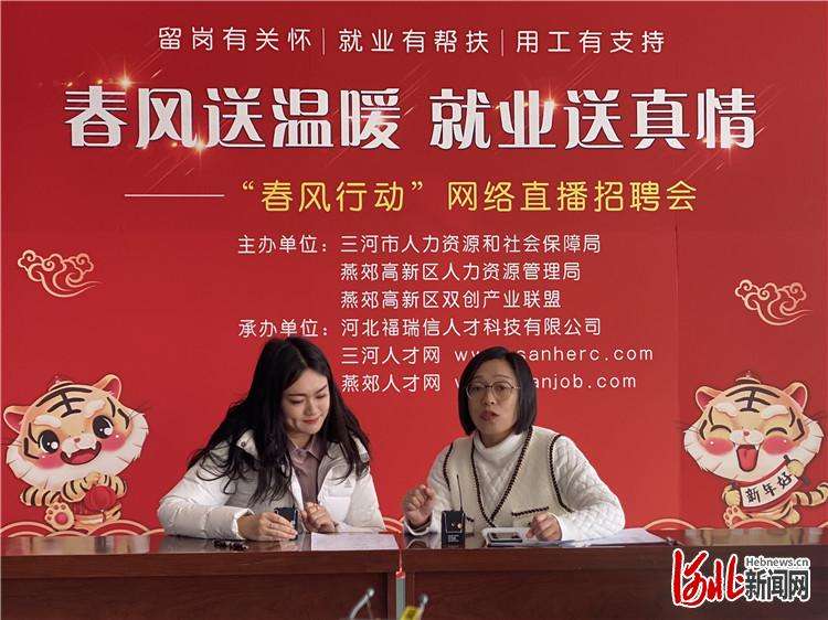 廊坊：“春风行动”迎春送暖 直播带岗“触屏可及”