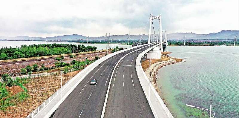 怀来狼山至东花园跨湖桥改建完工