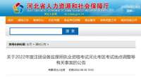 最新公告 这项执业资格考试河北考区考试地点有调整！