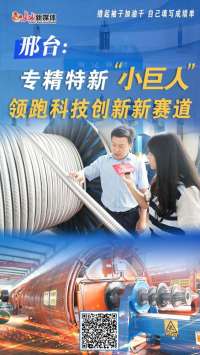 撸起袖子加油干 自己填写成绩单丨邢台：专精特新“小巨人”领跑科技创新新赛道