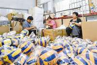 廊坊安次制球企业年出口体育用球及礼品球800万只