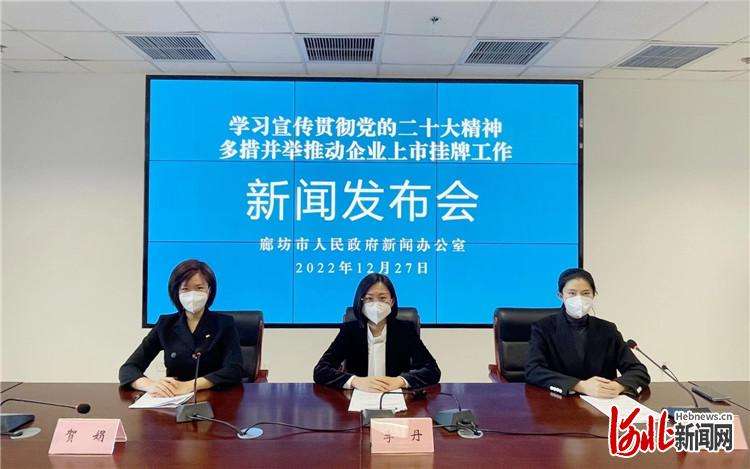 廊坊市共有106家境内外挂牌上市公司