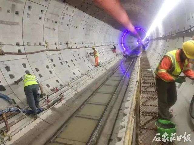 石家庄地铁1号线二期北段工程加速推进！东上泽站至东洋站区间主体工程完成过半